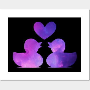 Astral Ducks Heart Love Posters and Art